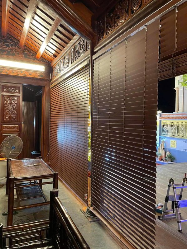 Rèm gỗ tự nhiên cao cấp, sang trọng cho phòng khách
