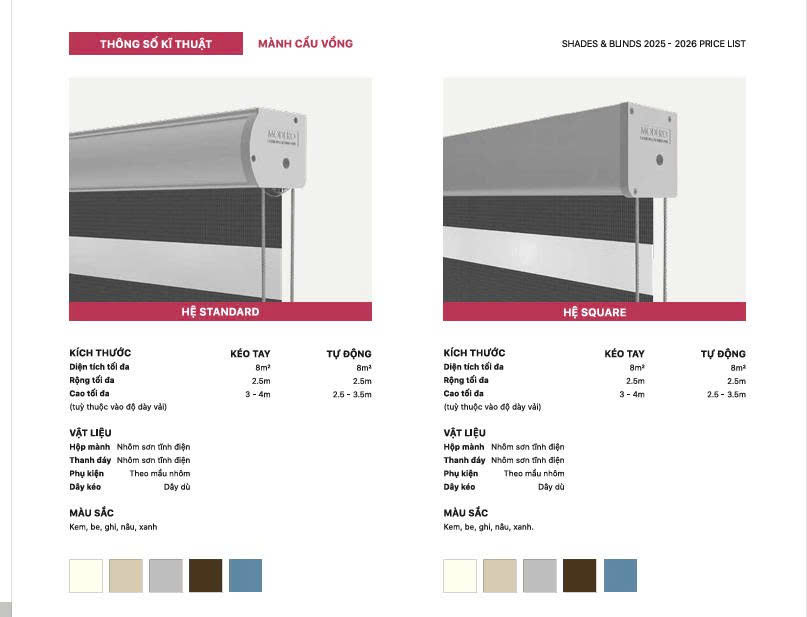 Rèm cầu vồng phòng khách