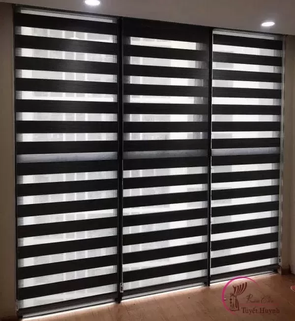 Rèm cầu vồng Hàn Quốc màu xám đậm