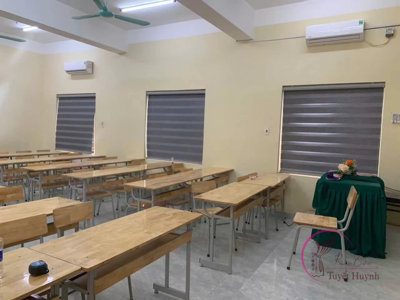 Rèm cầu vồng Hàn Quốc xám sáng - Hình ảnh 4