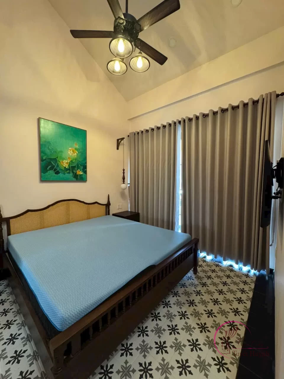 Rèm vải giá rẻ màu mắm tôm - Hình ảnh 3