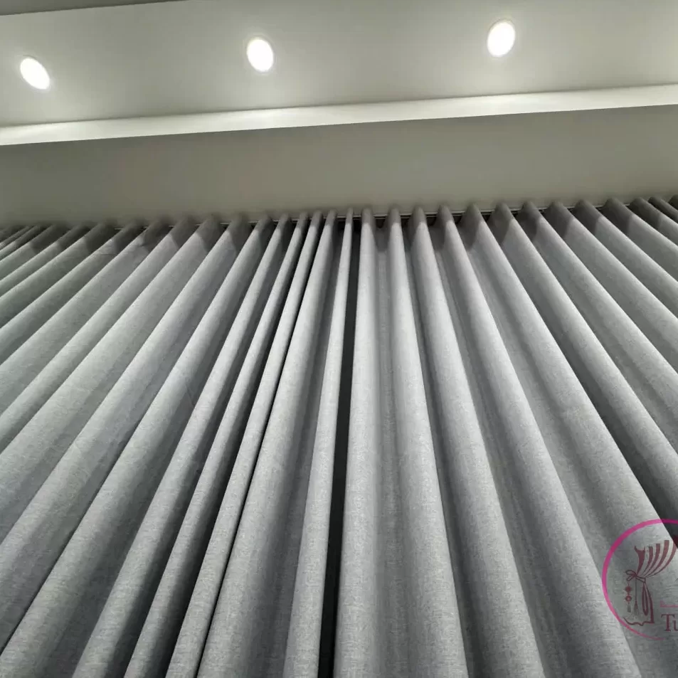 Rèm vải giá rẻ màu ghi sáng - Hình ảnh 6