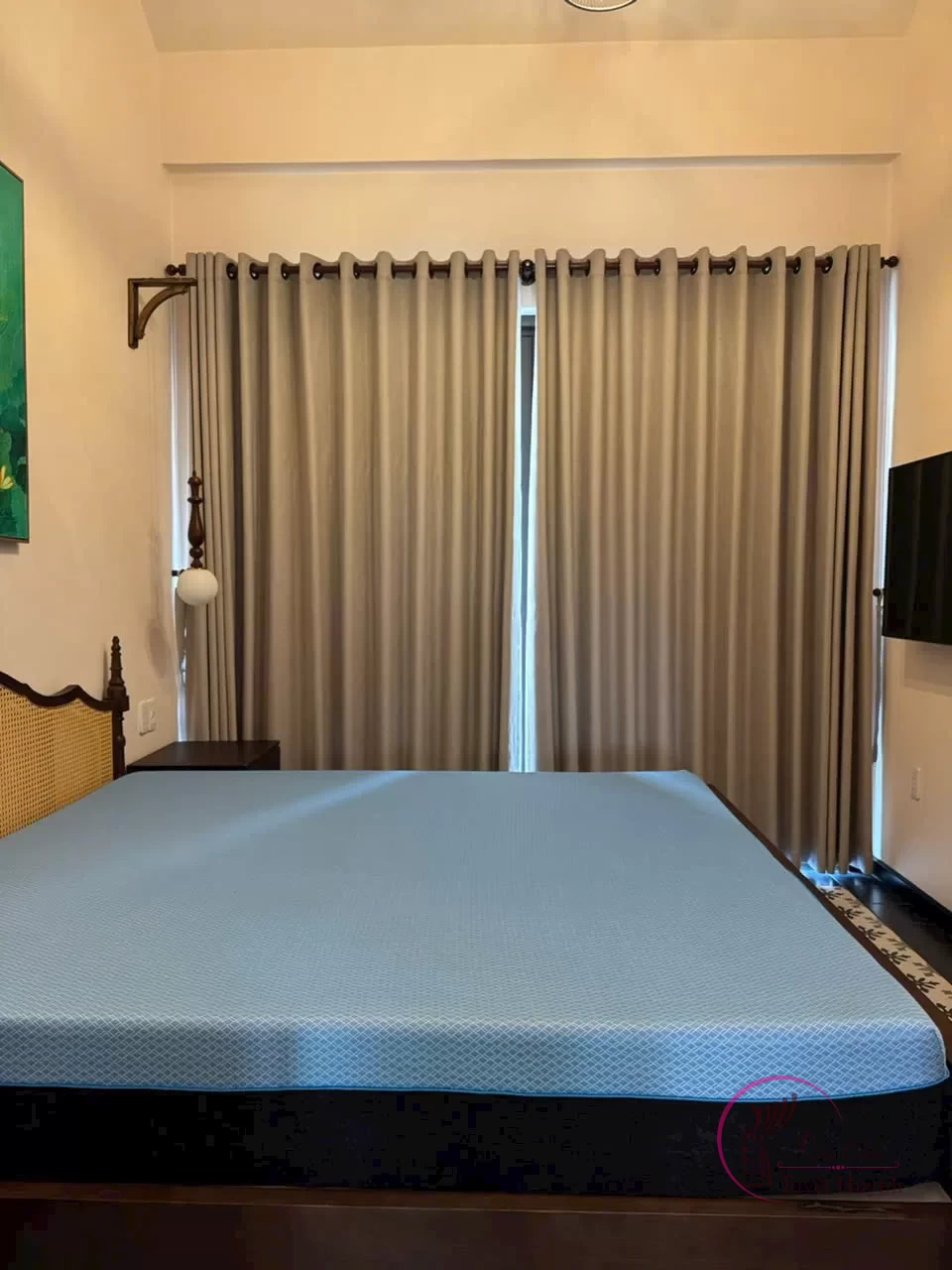 Rèm vải giá rẻ màu mắm tôm - Hình ảnh 4