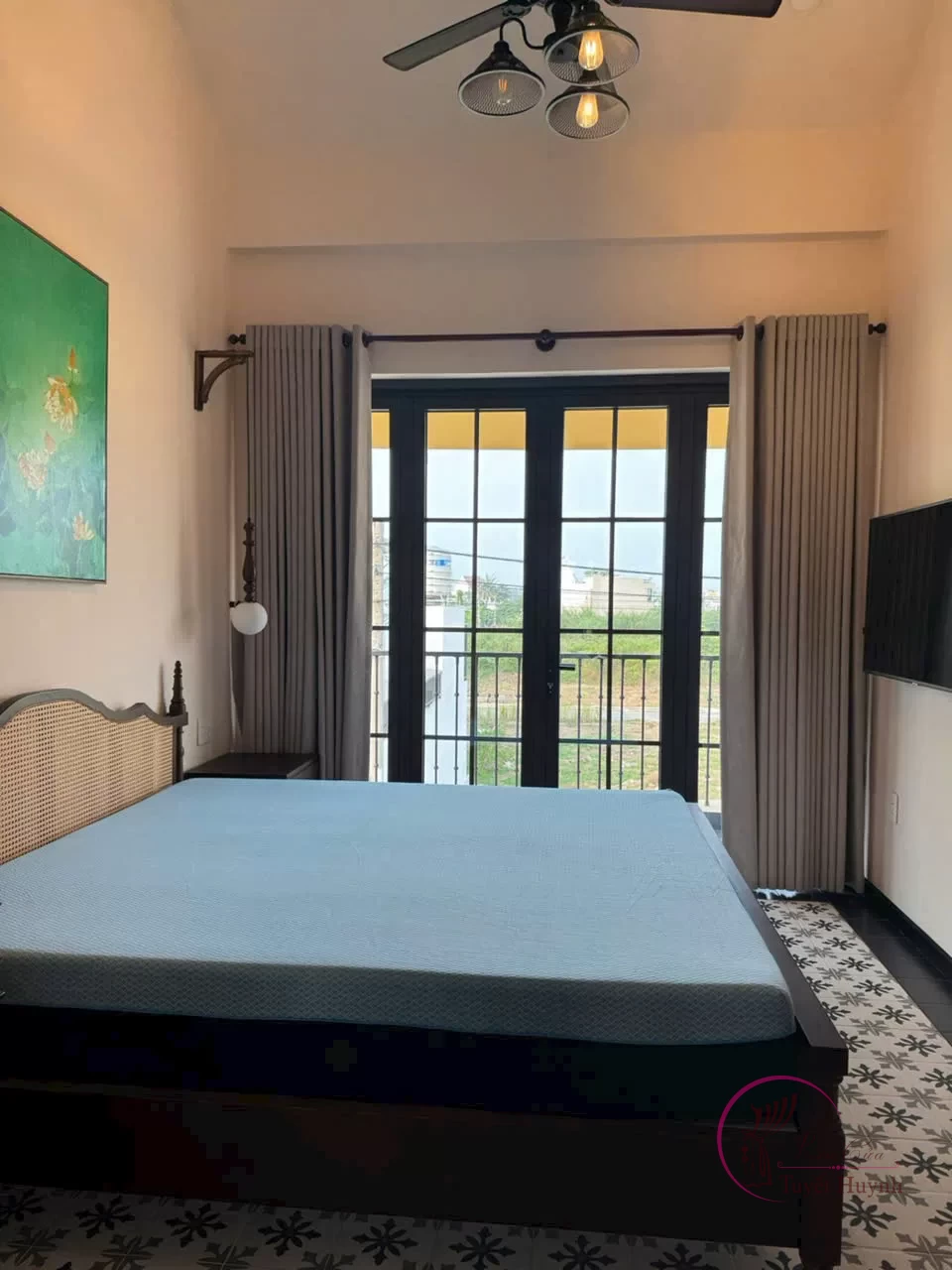 Rèm vải giá rẻ màu mắm tôm - Hình ảnh 5